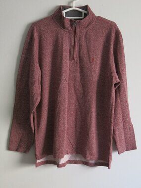 Izod Saltwater Relaxed Classics Half Zip Long Sleeve Sweatshirt - Size Large